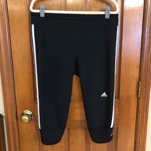 Adidas Climalite Response Black Capri Leggings XL
